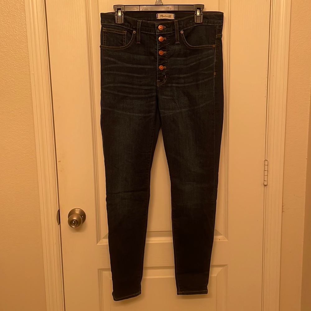 Madewell 9” High-Rise Skinny Jeans in Dark Wash